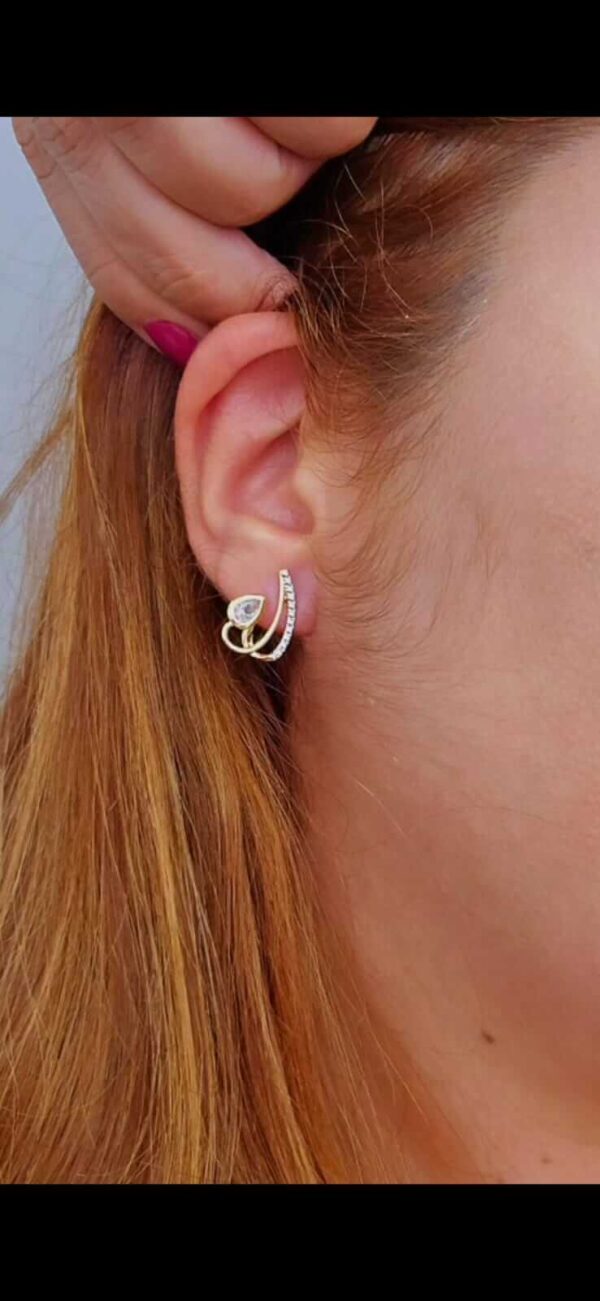 Lindo brinco folheado a ouro18k, detalhe original