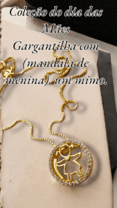 Coleção do dia das Mães Gargantilha com (mandala de menina), um mimo