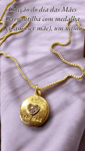Coleção do dia das Mães Gargantilha com medalha ( eu amo ser mão), um mimo.