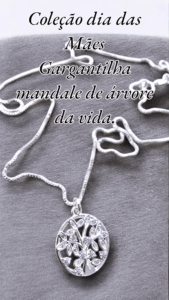 Gargantilha mandale de árvore da vida.