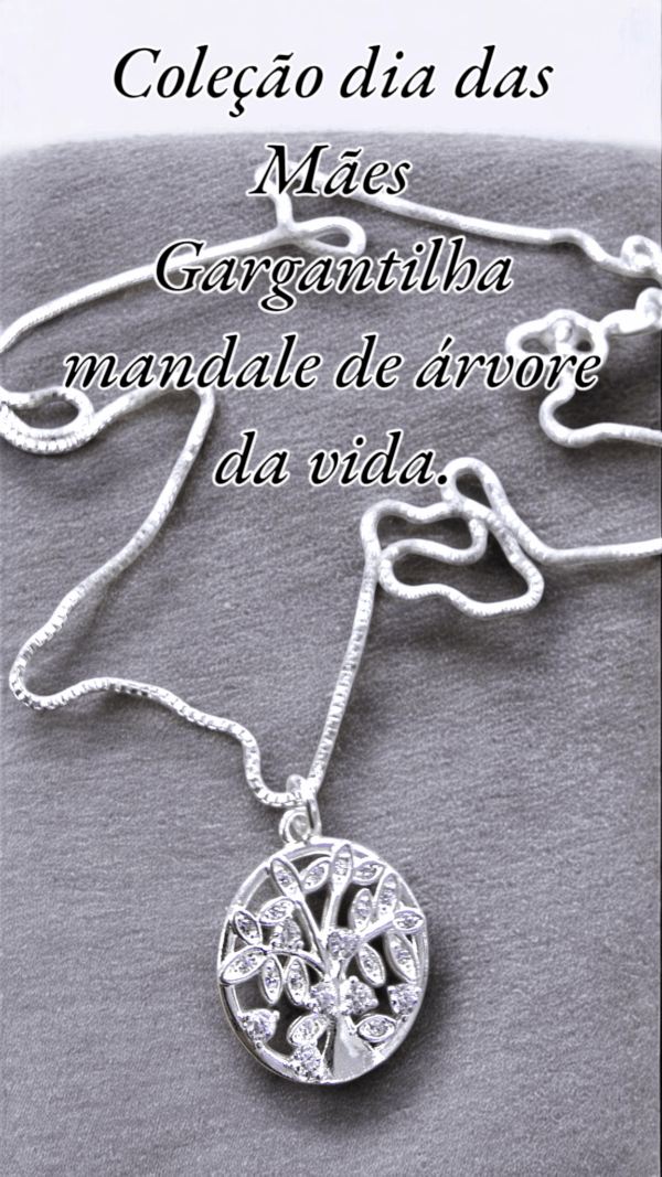 Gargantilha mandale de árvore da vida.